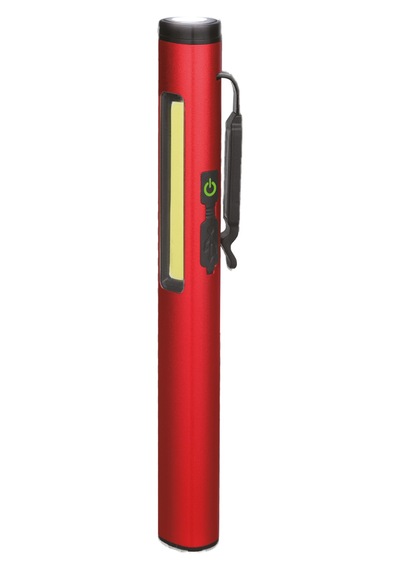 Usb Şarlı Kalem Şeklinde Fener Flaş Kamp Feneri Kamp Lambası 800lümen Alüminyum Gövde Mıknatıslı Kırmızı