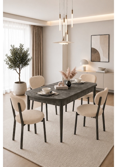 Renlife Açılır Yemek Masası Ve Sandalye Seti Metal Ayaklı 4 Sandalye + 80x130 Masa Aris Aris Kapiçino Renlife Açılır Yemek Masası Ve Sandalye Seti Metal Ayaklı 4 Sandalye + 80x130 Masa Aris Aris Kapiçino