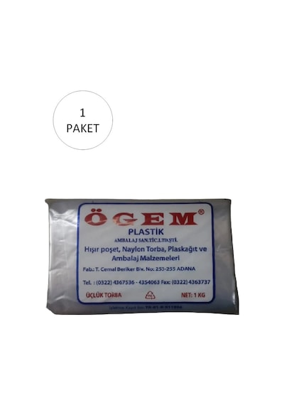 Hubrendy Tedarik Bakkaliye Naylon Torba Üçlük 26x45 Cm 1 Kg 1 Paket Takriben 135 Adet