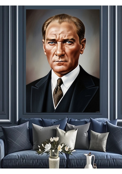 Ahşap Tablo Mustafa Kemal Atatürk Portresi Hayvan Tabloları