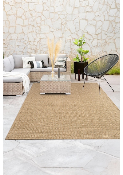 Tiora Tı004a Bej Jüt Halı Naturel Sisal Örme Hasır Modern Yıkanabilir Dayanıklı Tozu Yok Bej-beyaz