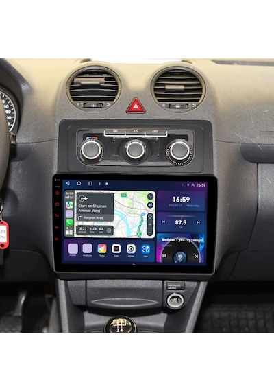 Volkswagen Caddy Manuel Klima Android Multimedya Sistemi 4-64 Cadence R18 2004-2015 Ön Kayıt Kamera li 9"