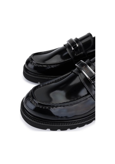 Tamer Tanca Erkek Hakiki Deri Siyah Açma Loafer Ayakkabı 1008 3538 Erk Ayk Sk25-26 Sıyah Acma Siyah
