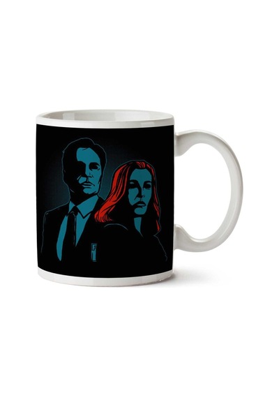 Truth Seekers Mulder And Skully X Files İki Tarafı Baskılı Kupa Bardak Çok Renkli