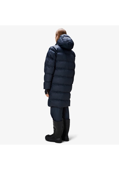 Rains Alta Long Puffer Unisex Lacivert Mont