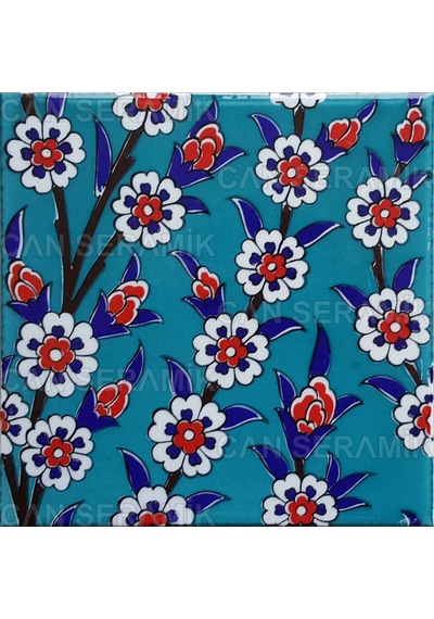 Can Seramik – 20x20 Cm. Cç-60t Kütahya Çini Karo 5' Li 1 Paket
