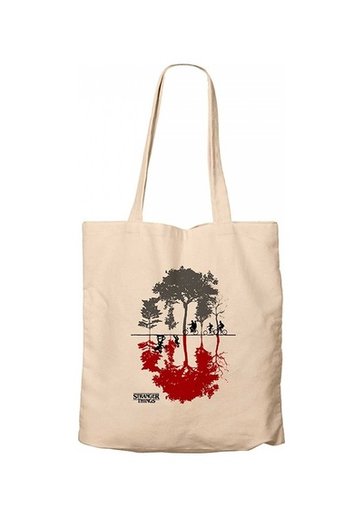Stranger Things Tree Krem Kanvas Bez Çanta Krem