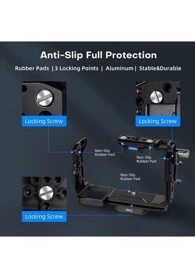 Sony Fx3/fx30 İçin Üst Saplı Tam Kamera Kafes Kiti, Xlr Kulp İle Uyumlu, Hdmı İçin Kablo Kelepçesi, 1/4"-20 Dişli Delikler, Arrı, Soğuk Ayakkabı Ve Nato Ray İçin 3/8" Yerleştirme Sony Fx3/fx30 İçin Üst Saplı Tam Kamera Kafes Kiti, Xlr Kulp İle Uyumlu, Hdmı İçin Kablo Kelepçesi, 1/4"-20 Dişli Delikler, Arrı, Soğuk Ayakkabı Ve Nato Ray İçin 3/8" Yerleştirme