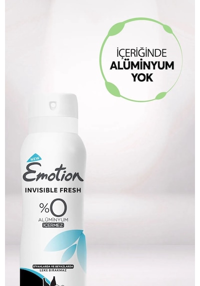 2 Adet Emotion Invisible Fresh Black & White Kadın Deodorant 150ml Vegan, Leke Bırakmaz Diğer