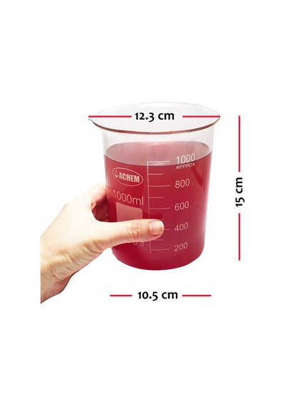 Achem 1000Ml Cam Beher Kısa Form