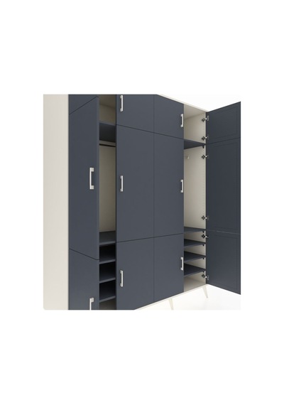 Kronos Gardrop 10 Raflı 12 Kapaklı 2 Askılı 176x59x221 Aytaşı-antrasit Antrasit Kronos Gardrop 10 Raflı 12 Kapaklı 2 Askılı 176x59x221 Aytaşı-antrasit Antrasit