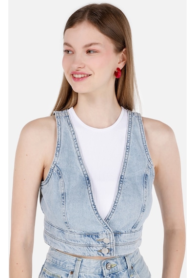 Colin's Colins Dar Kesim Mavi Kadın Büstiyer Cl1069617 Q1.v1 Dn43478 Denim