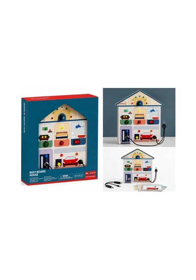 Eğlenceli Ahşap Oyuncak Alarm Evi 1 Adet Çok Renkli