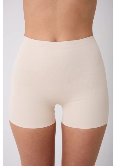 Fit Women Lazer Kesim Yüksek Bel ı Şort Korse 4403 Bej