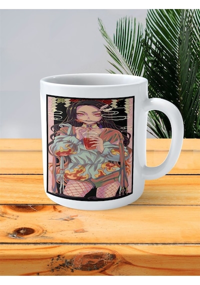 Demon Slayer Kimetsu No Yaiba Baskılı Kupa Bardak Model 4 Çok Renkli