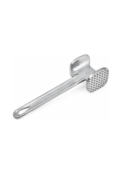 Çift Yüzeyli Metal Et Dövme Çekici Dişli Ve Düz Başlıklı, Et Yumuşatıcı,dayanıklı Metal Gövdeli Ev Kullanımına Uygun Gri