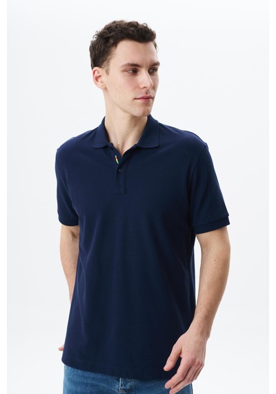 AR-MA Arma Erkek Regular Fit Basic % 100 Pamuk Pike Polo Yaka Tişört Y29374354802 Lacivert