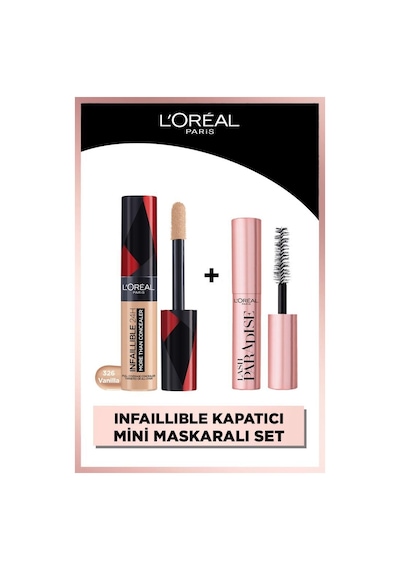 L'Oréal Paris Infaillible 24H Tüm Yüze Uygulanabilir Kapatıcı 326 Vanilla + Mini Paradise Maskara 4.7 ML