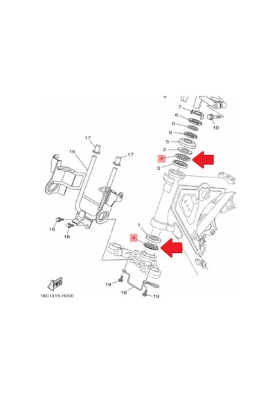 Yamaha Ybr125 / Esd Or.  Gidon Rulmanı 5Vl-F341E-00