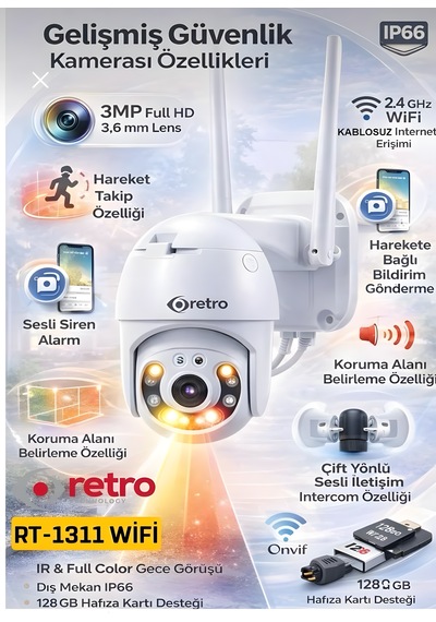 Rt-1311a-wf Wifi Smart 3mp Pt Kamera