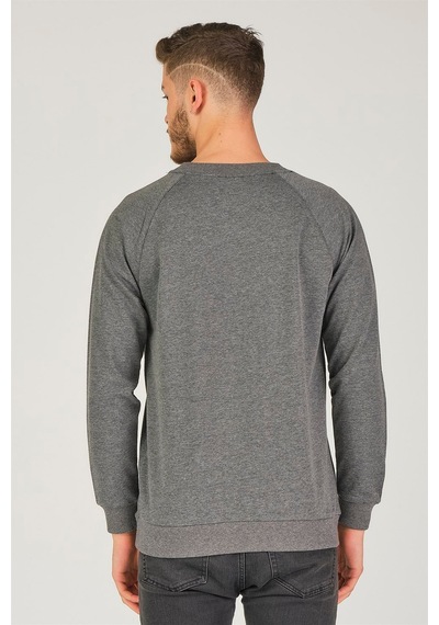 V4003 Dewberry Reglan Kol Erkek Sweatshırt-antrasit Antrasit