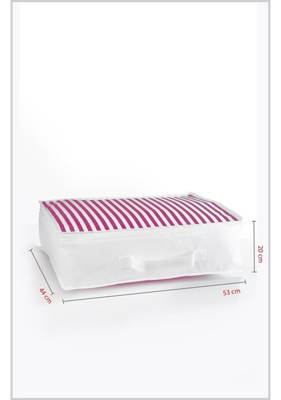 5'li Set Düzenleyici Yorgan Hurcu Pembe Çizgili 53x44x20 Pembe