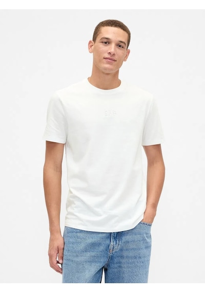 Gap V-frch Mını Logo Tee Beyaz