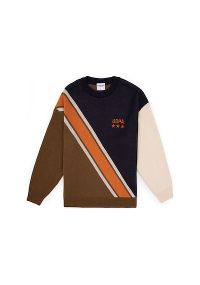U.S. Polo Assn. Erkek Çocuk Lacivert Bisiklet Yaka Kazak 50315608-VR033