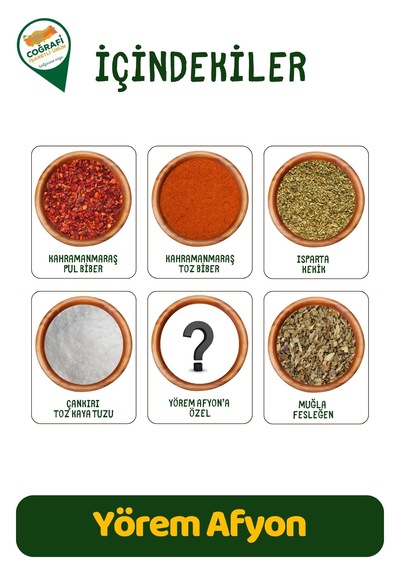 Yörem Afyon Yörelerine Özgü Baharat Harmanı Osmanlı Saray Baharatı 70gr.