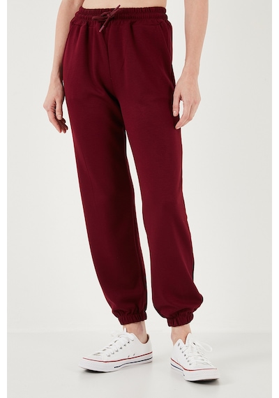 Lela Streç Regular Fit Oysho Kumaş Bayan Eşofman Altı 5865798O Bordo