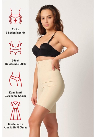 Ten Mı Emay 2814 Double Yüksek Bel Boxer Lazer Korse Ten