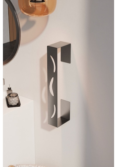 Paslanmaz Çelik Yapışkanlı Havlu Düzenleyici-inox Satine Seçenekli Modern Havluluk Gri