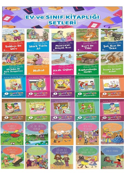 1.ve2.sınıflar İçin 20 Li Hikaye Seti 16 Sayfa
