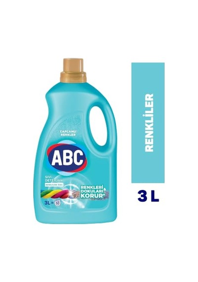 Sıvı Çamaşır Deterjanı Renkliler 3 L 0.75 LT - 2.5 LT - 12 KG