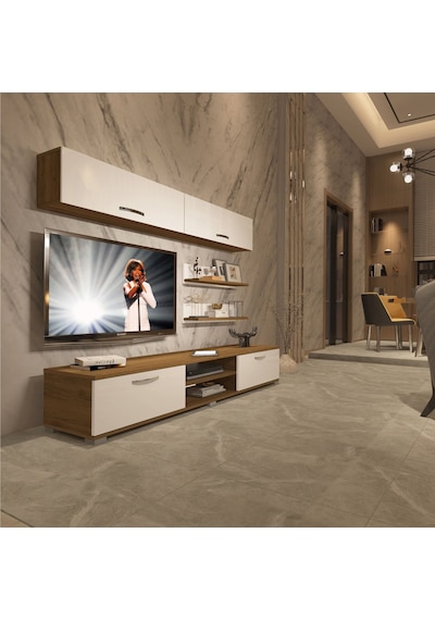 Decoraktiv Eko 5 Mdf Dvd Tv Ünitesi Tv Sehpası Pera - Beyaz