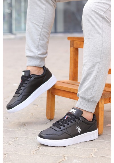 U.s. Polo Assn. Coster Comfort Taban Cilt Erkek Sneakers 867800000748 01 Siyah Siyah
