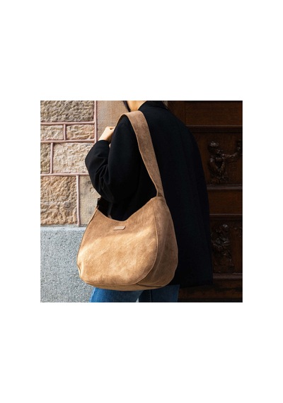Bebek Bakım Çantası Moon Bag Suede Caramel Caramel