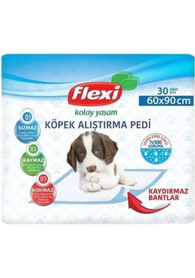 Flexi Yapışkanlı Köpek Çiş Eğitim Pedi 60 x 90 CM 30'lu