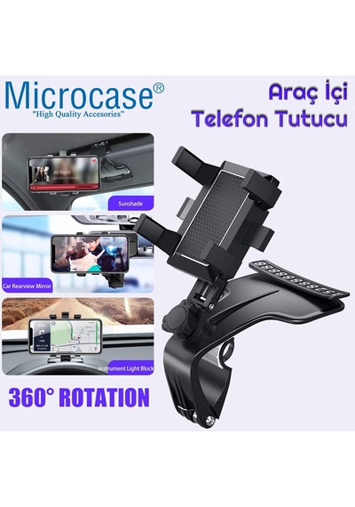 Araç İçi Numaratörlü Güneş Siperliği Ön Panel Dikiz Aynası Telefon Tutucu - Al2905 2 Mixed
