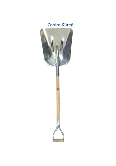 Zahire Küreği Ahşap Saplı Metal Geniş Tahıl, Yem , Bakliyat Kürek