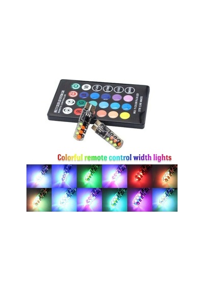 Uzaktan Kumandalı T10 Çakarlı Renkli Led