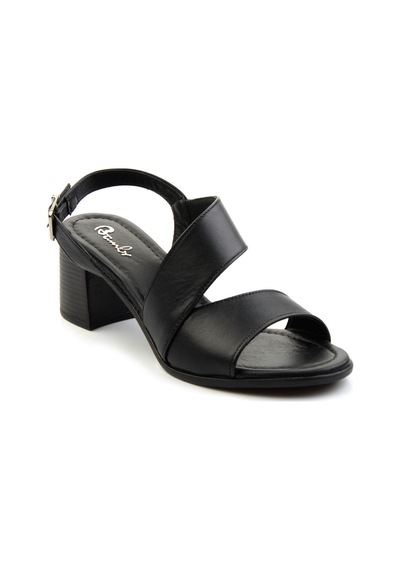 Bambi Siyah Leather Kadın Klasik Topuklu Ayakkabı K05586222403 Siyah