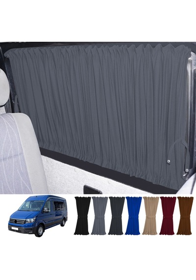 Pandami Volkswagen Crafter 2.nesil Uzun Şase 2018+ Uyumlu Gri Raylı Oto Perde Takımı
