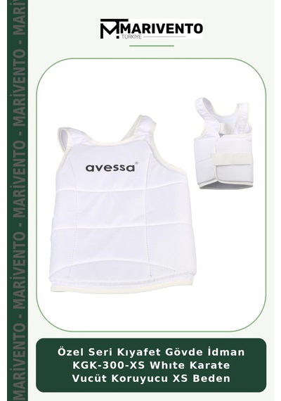Özel Seri Kıyafet Gövde İdman Kgk-300-xs Whıte Karate Vucüt Koruyucu Xs Beden Beyaz