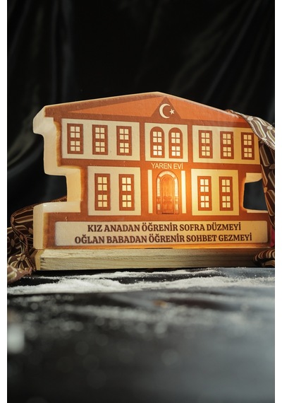 Tuzcu Kenan Çankırı Yaren Evi Dekoratif Tuz Biblosu Ahşap Kaideli