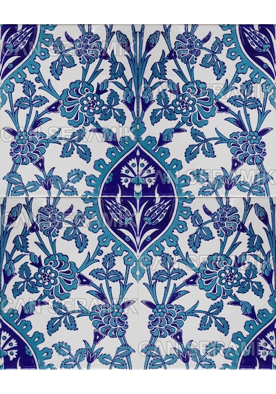 Can Seramik – 20x25 Cm. Cç-1042 Kütahya Çini Karo 5' Li 1 Paket