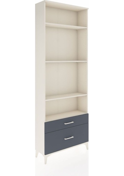 Arges Dolap 4 Raflı 2 Çekmeceli 88x30x243 Aytaşı-antrasit Aytaşı