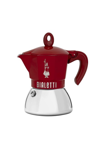 Bialetti - Exclusive İndüksiyon: 4 Cups Ocak Üstü Espresso Pişirici - 200ml - Kırmızı Renk - Al Sku: Smg8690010582058