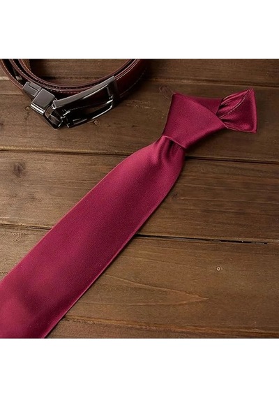 Tezzgelsin Erkek Saten Kravat ve Mendil Set Bordo