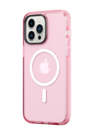 Rock Apple Uyumlu iPhone 14 Shield Serisi Magsafe Anti Shock Kılıf Pembe Pembe